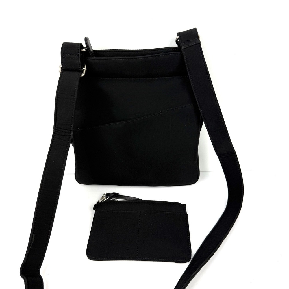 Hobo International Crossbody Bag Black Neoprene‎ Handbag With Pouch Organizer